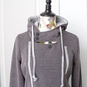 Gray Utility ZipUp Hoodie
